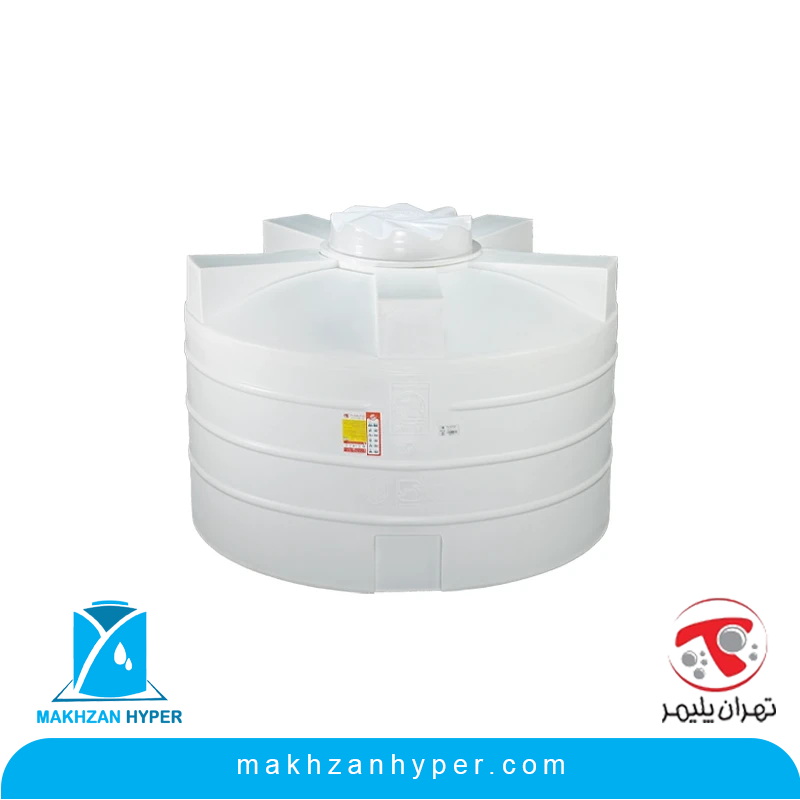 مخزن پلی اتیلن عمودی 2000 لیتری کوتاه تهران پلیمر